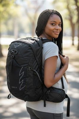 Osprey Tempest 20L Women's Hiking Backpack w/Hipbelt, Black, WXS/S, Extended Fit