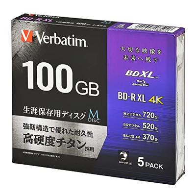Verbatim M-DISC VBR520YMDP5V1 Long-term Archival  Blu-ray Disc  For 1 Time