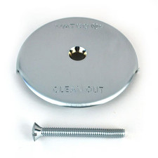 One-Hole Bathtub Overflow Plate Includes Overflow and Screw in Chrome