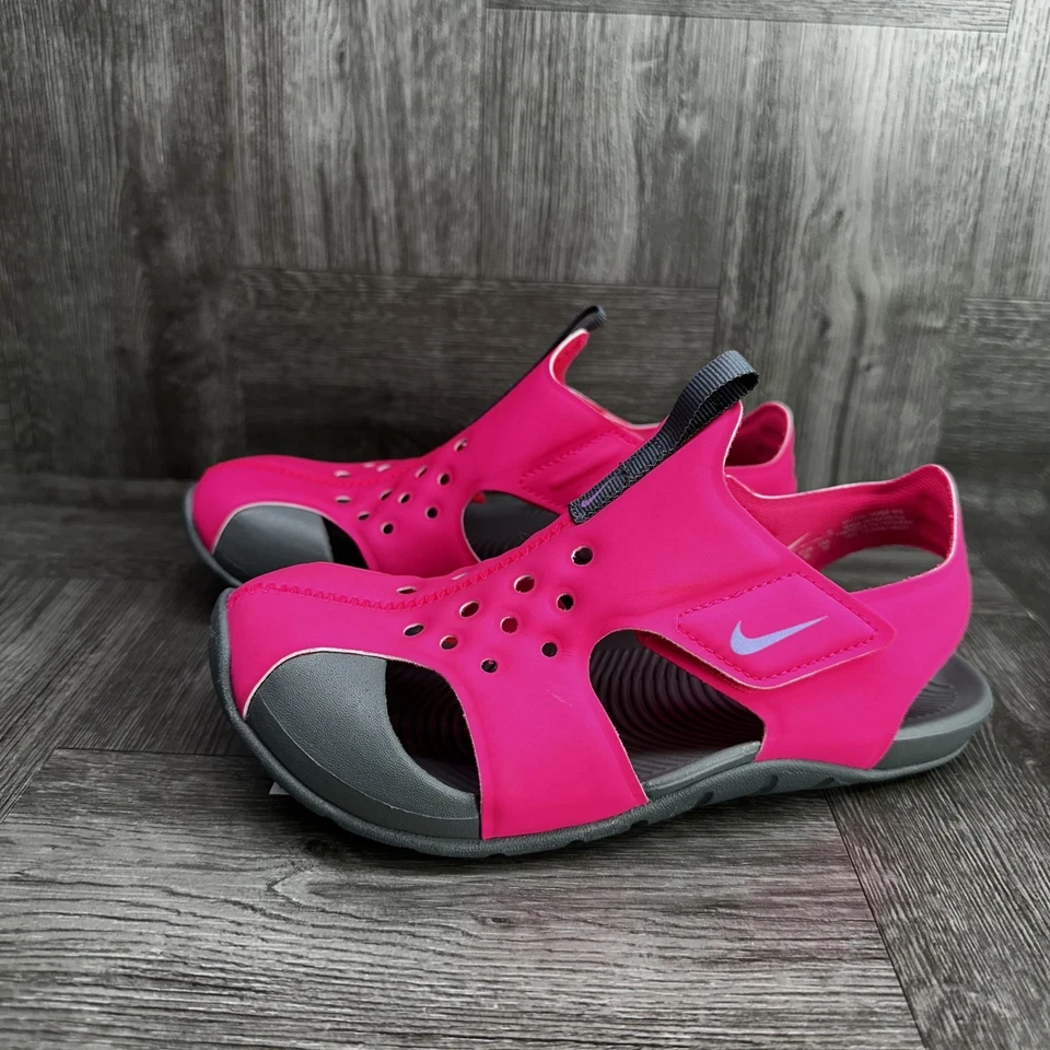 Nike Sunray Protect 2 Niños Talla 9 Rosa Caliente Gris Agua Zapatos Foto 4 de 4