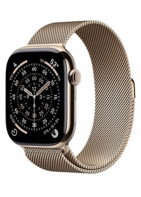 Apple Watch Series 11 Cellular  46mm Titanium Case Gold M. Loop S/M MFD74LW/A