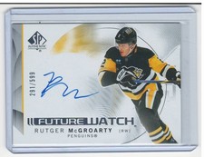 2024-25 Sp Authentic Futur Watch Auto RUTGER McGROARTY /599