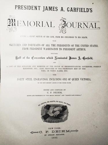 1882 President James A Garfield's Memorial Journal par Clara F Deihm. 1ère édition - Photo 4 sur 24