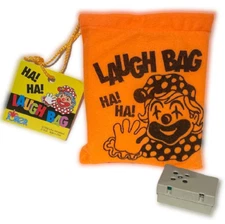 1 LAUGH BAG Laughing Sound Toy Prank Joke Gift Funny HA Box Clown Squeeze Trick 