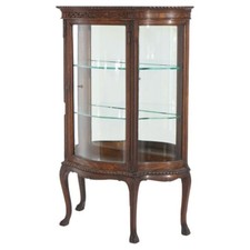 Antique RJ Horner Diminutive Oak Vitrine/China Cabinet C1910