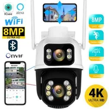 8MP 4K PTZ WiFi Camera Security Night Vision Auto Track CCTV Surveillance Camera