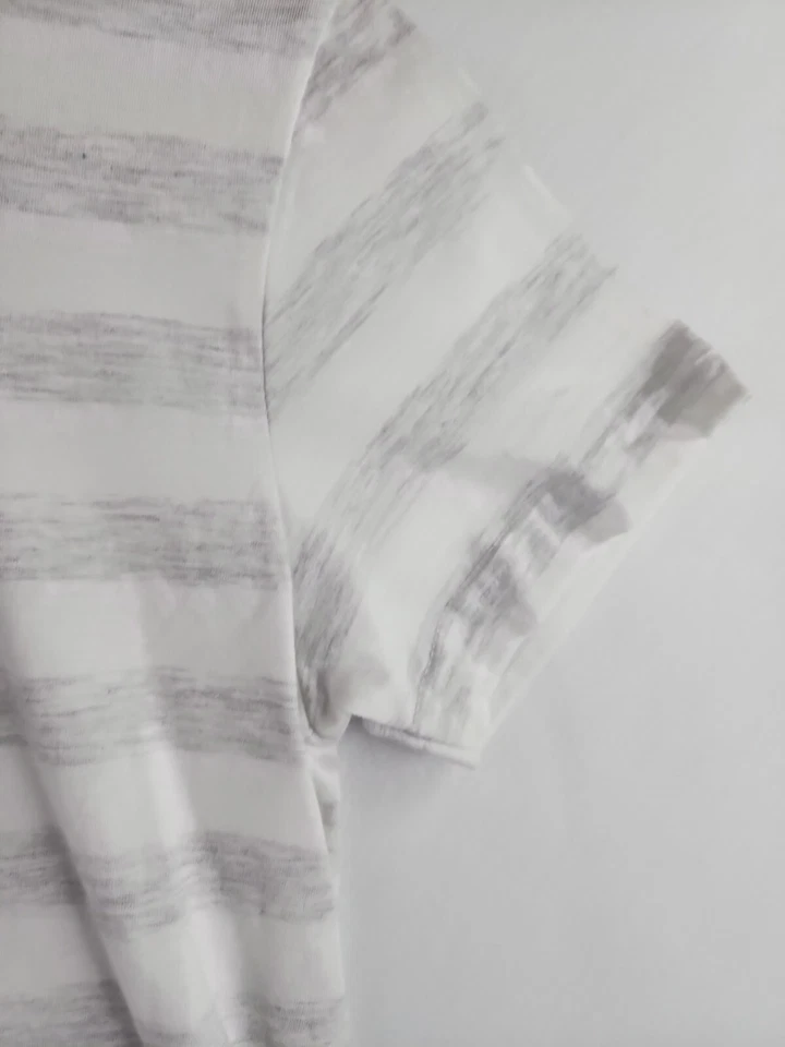 Camiseta American Apparel Gris Blanco Rayas Niños Mediana Vooray Foto 2 de 4