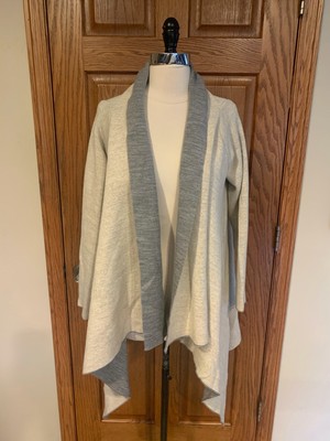 thick beige cardigan