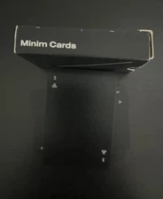 AREAWARE MINIM 55 Playing Cards Designed By Joe Doucet Black Plastic Unusual