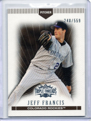 2007 Topps Triple Threads Sepia #95 Jeff Francis Rockies /559 NM+ SP