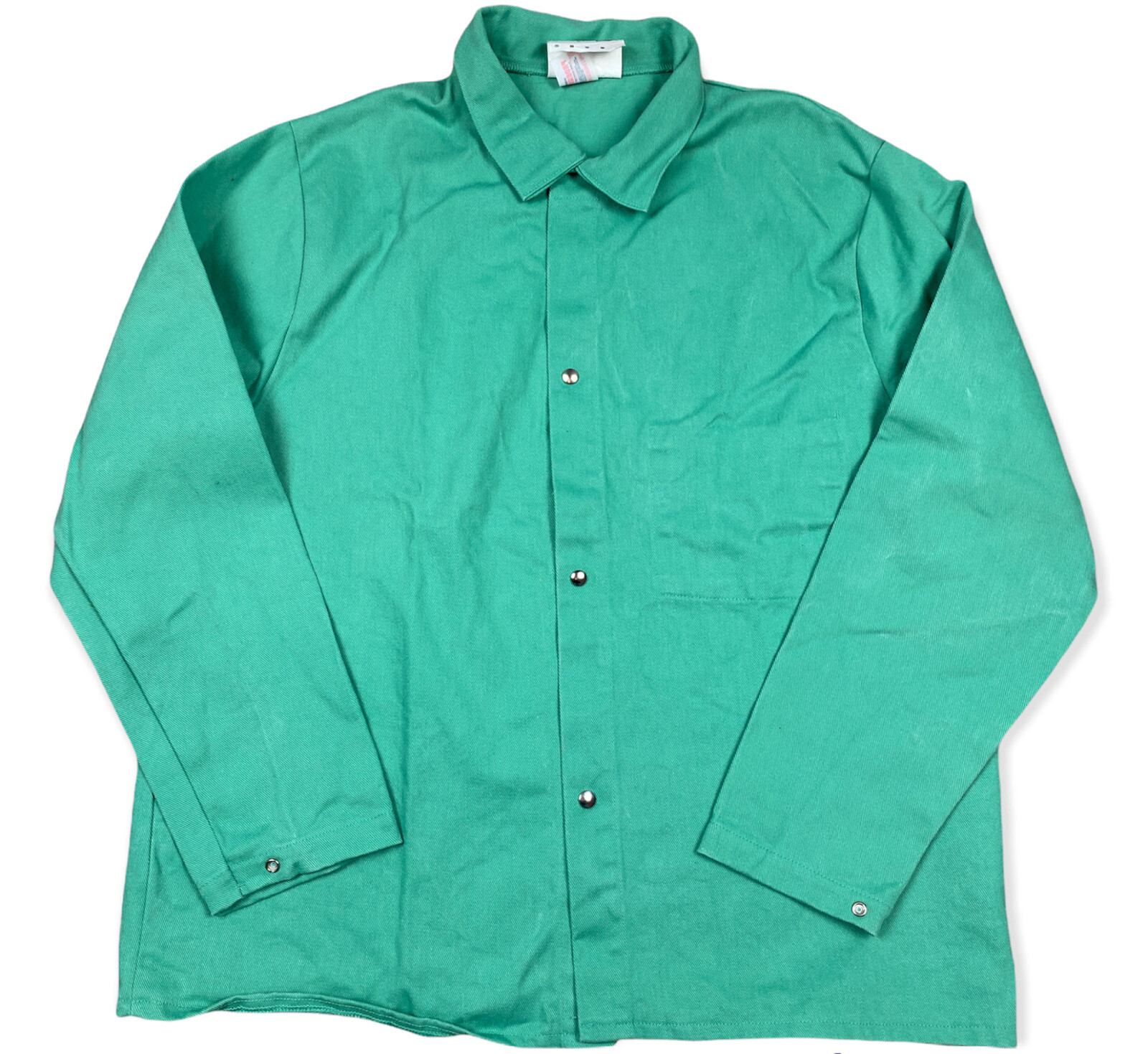 Green Denim Welding Shirt Jacket Size 