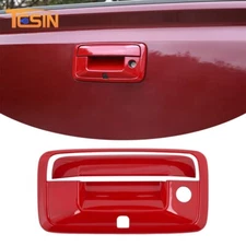 Red Tailgate Back Door Handle Trim Cover Decor For Chevy Silverado/Sierra 14-18