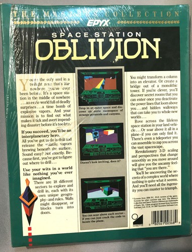 NIB! Space Station Oblivion Game Commodore 64/128 5.25" Floppy Disk Epyx 1983 - Picture 7 of 7