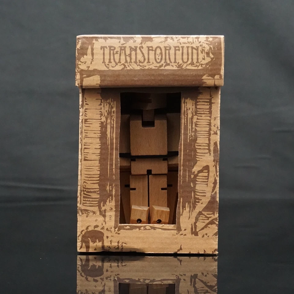 WooBot Transforfun Series #1 Wooden Transforming Robot/Aircraft Carrier - New! - Image 2 of 4