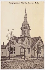 MICHIGAN BANGOR CONGREGATIONAL CHURCH SENT 1913 TO CORNELIUS PRIESTER, KALAMAZOO
