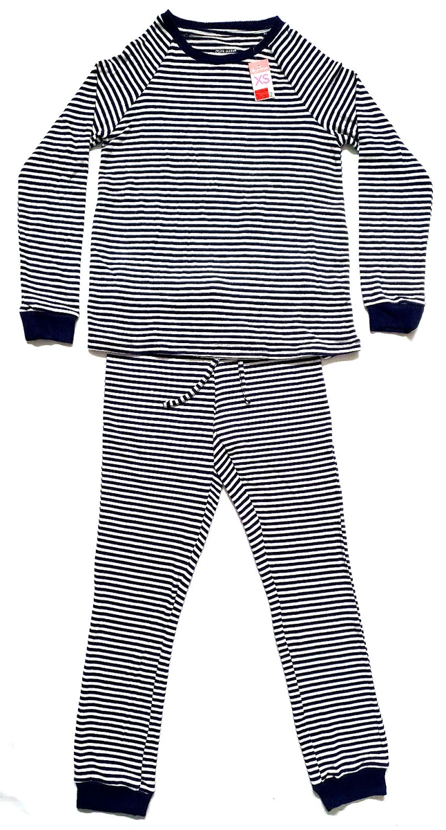 SUPERSOFT LADIES NAVY WH PYJAMA SET TOP LEGGINGS PJS