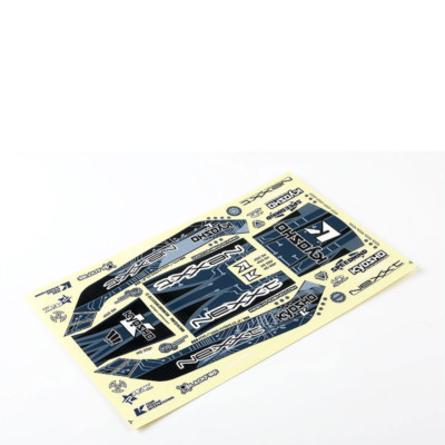 Dekorbogen NeXXt schwarz silber EZ Serie Ersatzteil Kyosho EZD001BS # 702485