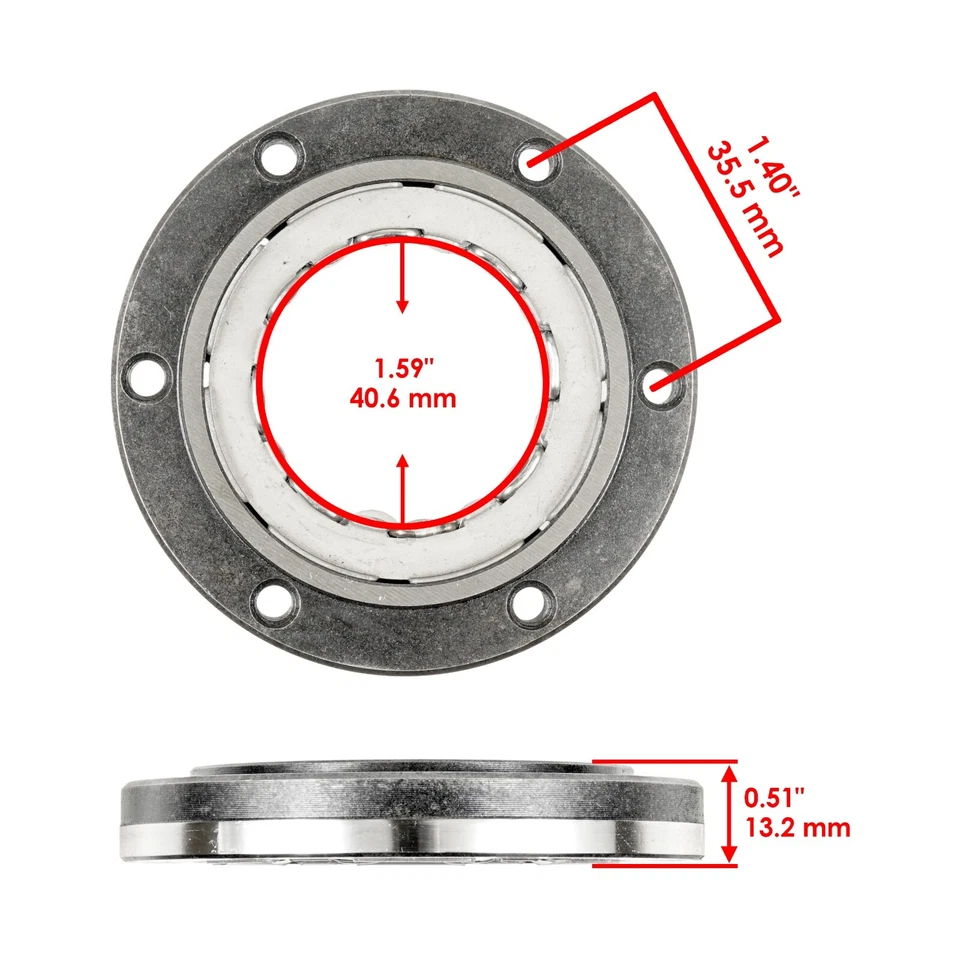 Starter Clutch One Way Bearing Idler Gear Gasket For Yamaha WR450F WR450 F 07-15 - Image 3 of 4