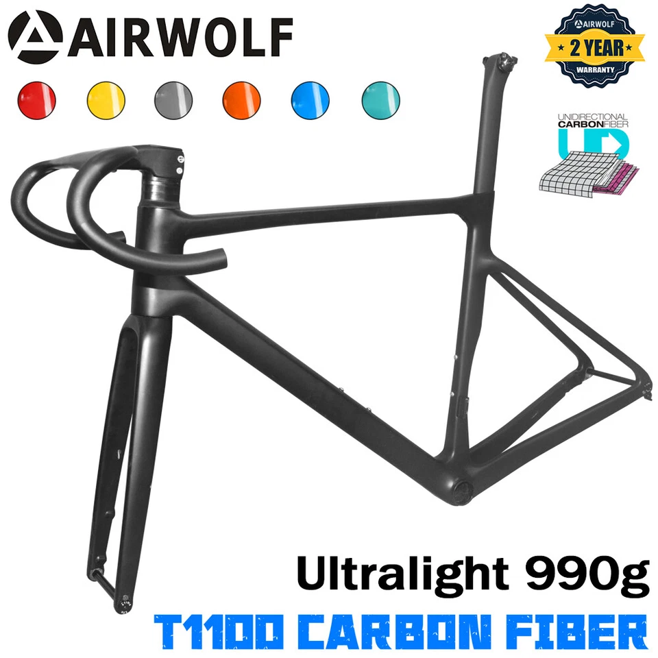 Ultralight 997g T1100 Gravel Carbon Road Bike Frame 700*38 Bicycle fahrradrahmen