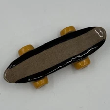 Vtg Hagen-Renaker Skateboard Ceramic Figurine Rare 2.75" Brown Deck Black Stripe