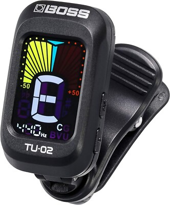 Boss Tu-02 Chromatisches Clip-on Stimmgerät für Gitarre, Bass und Ukulele | Zuverlässig