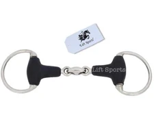 Horse Rubber Egg Butt Bit Snaffle Lozenge Fat Double Jointed Stainless Steel New