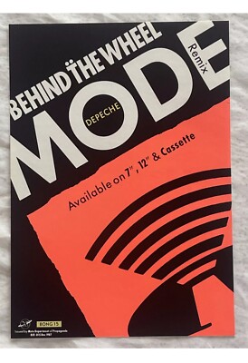 Vintage Depeche Mode Album Release Flyer Behind The Wheel Remix Ephemera Promo