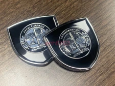 2pcs Black AFFALTERBACH Club 3D Logo FOR Mercedes Benz Car Body Emblem Badge