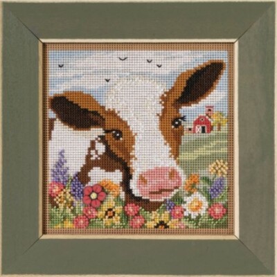 Mill Hill 2023 Autumn Series Buttons & Beads Cross Stitch Kit ~Spotted Cow ~