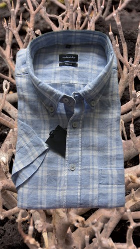 Seidensticker, linen lino shirt men's M,L,XL,XXL, long sleeve,short sleeve,new,checked,plain - Picture 4 of 34