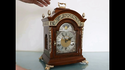 WARMINK Mantel Top Clock XL Vintage TRIPLE Chime Moonphase 7