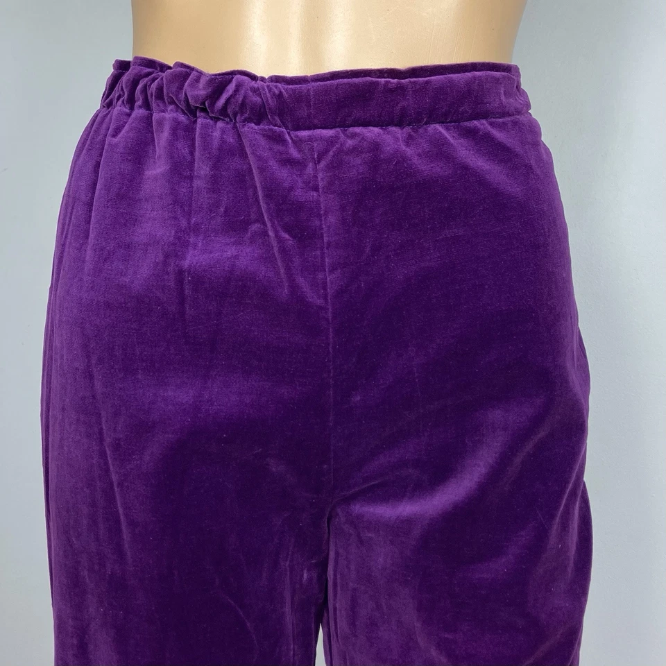 Винтажный 60-х 70-х двусторонний бархата / шерсти Tweed размер XS брюки расклешенный брюки высоты - Изображение 2 из 4