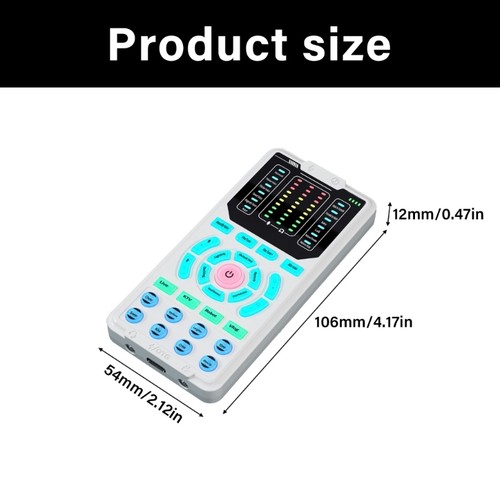 Portable Live Sound Card Sound Effects Machine With 16 Sound Effect for Live - Afbeelding 8 van 10