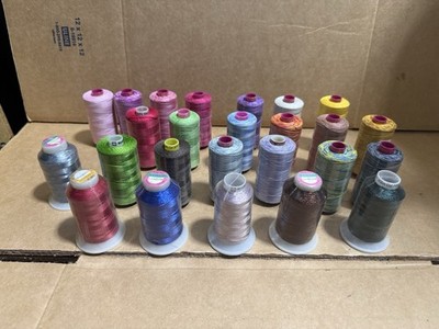 Lot 25 Mixed Spools - Wonderfil Tutti 12wt 400M Egyptian Invisafi Cotton Thread