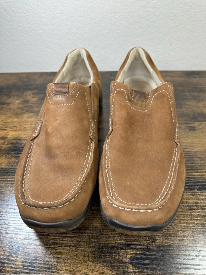 Timberland Zapatos Para Hombres 10.5 Earthkeepers Mocasines Conducir Cuero Marrón Sin Cordones Foto 3 de 4