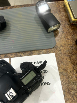 Canon EOS 7D Mark II 21.1MP DSLR w/ BG-E6 Grip 75-300mm Lens Flash