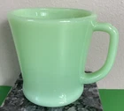 Vintage Fire King Jadite D handle coffee cup 1950s