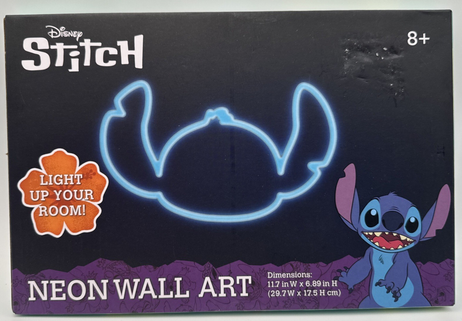 Disney Stitch Neon Wall Art LED Light Up Sign • Brand New In Box • Overstock