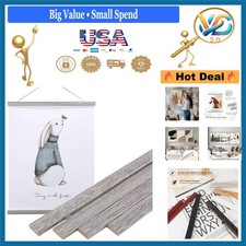 Grey 16 Inch Magnetic Poster Hanger Frame for Canvas Artwork and Prints