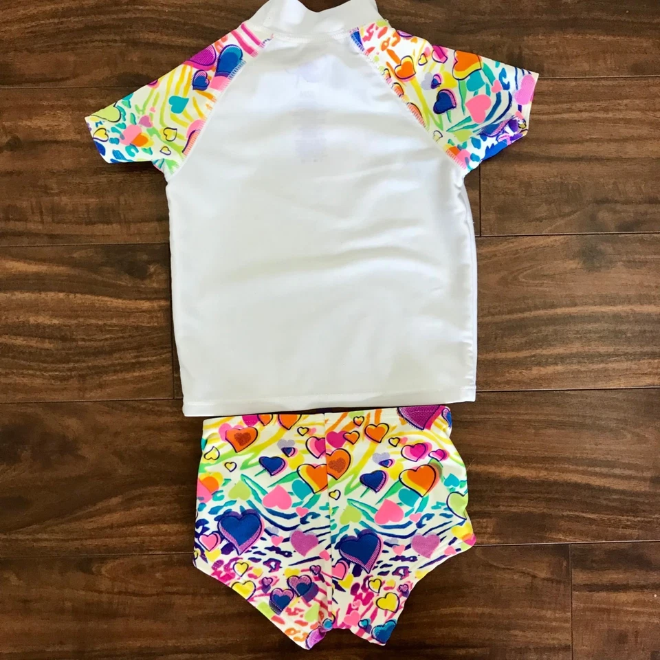 OP Ocean Pacific Baby Girl Bathing Swim Suit Rash Guard and Bottoms Size 12M - Image 4 of 4