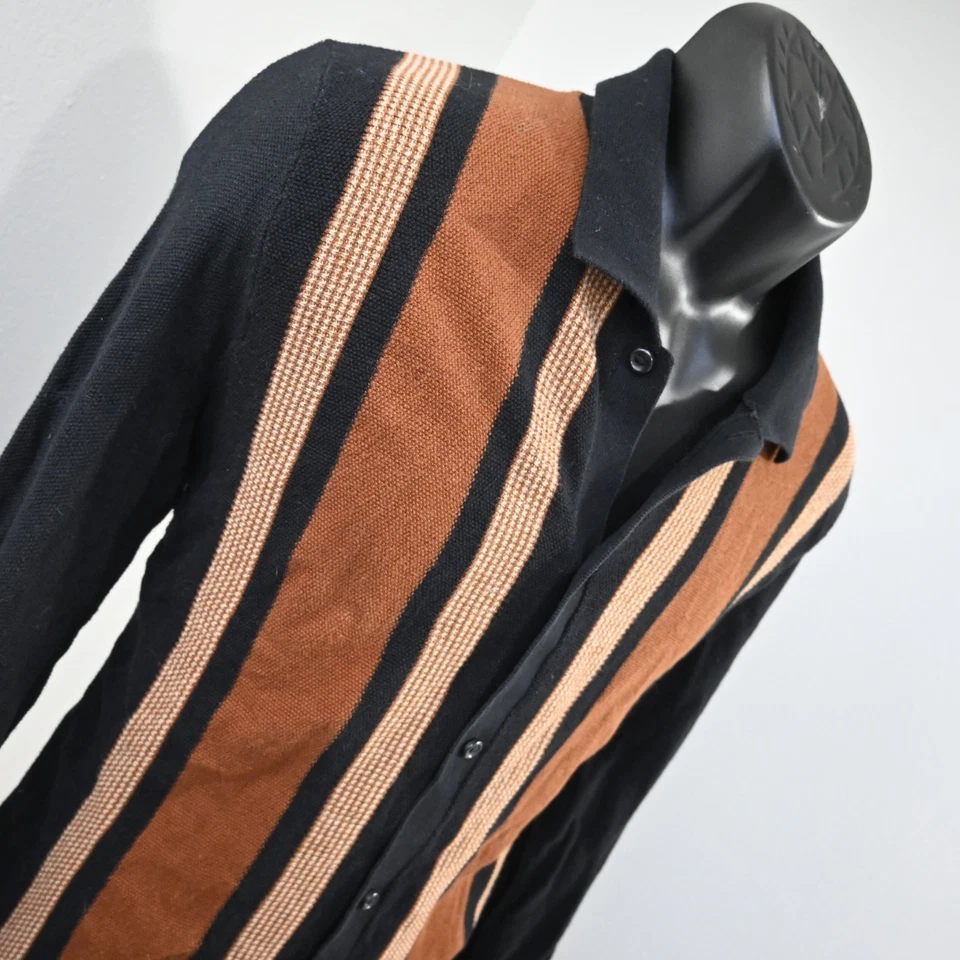 Express Cardigan Sweater Striped Long Sleeve Mens Size Small - Image 3 of 4