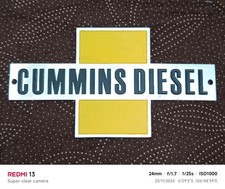 Decoration Alloy Vintage CUMMINS DIESEL Emblem Badge Decal Plate 7x3.8 Inch 