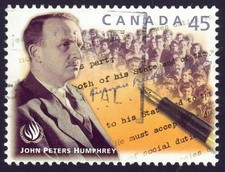 Canada sc#1761 John Peters Humphrey & Universal Declaration of Human Rights Used