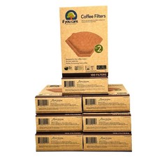 If You Care Coffee Filters Unbleached No. 2 100 ct Box Compostable FSC  TCF 8pk