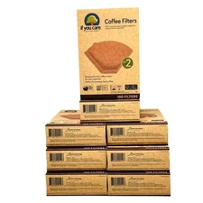 If You Care Coffee Filters Unbleached No. 2 100 ct Box Compostable FSC & TCF 8pk