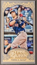 2012 Topps Gypsy Queen Mini - Dustin Pedroia #143 Blue Jersey SP Red Sox Legend