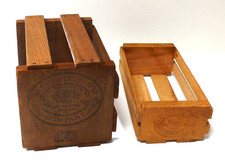 2 Napa Valley Box Company Cassette Tape Storage Wood Case Crate Wooden