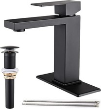 Matte Black Bathroom Faucet, Single Hole Vanity Bath Faucet, Single Handle Moder