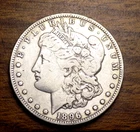 MORGAN SILVER DOLLAR 1896 O RARE DATE NICE XF TO AU BETTER GRADE 90% SILVER