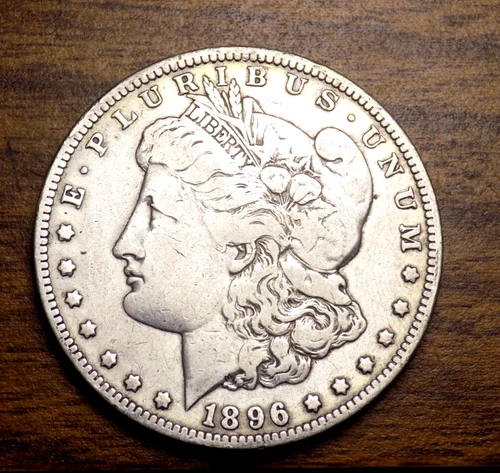 MORGAN SILVER DOLLAR 1896 O RARE DATE NICE XF TO AU BETTER GRADE 90% SILVER